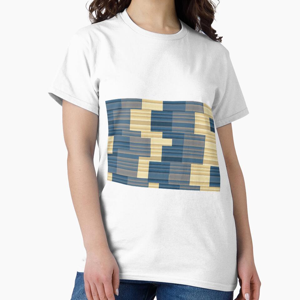 Triplay Blues-CHECKS AND SQUARES ozcushionstoo by ozcushionstoo