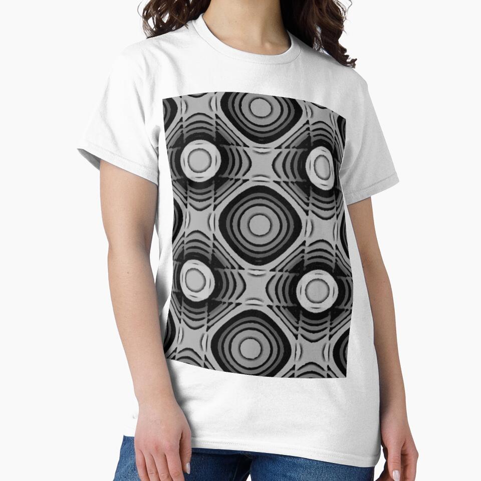 RETRO BLACK WHITE AND GREY DAYZ PATTERN FOR FUNKY LIVING SPACES by ozcushionstoo