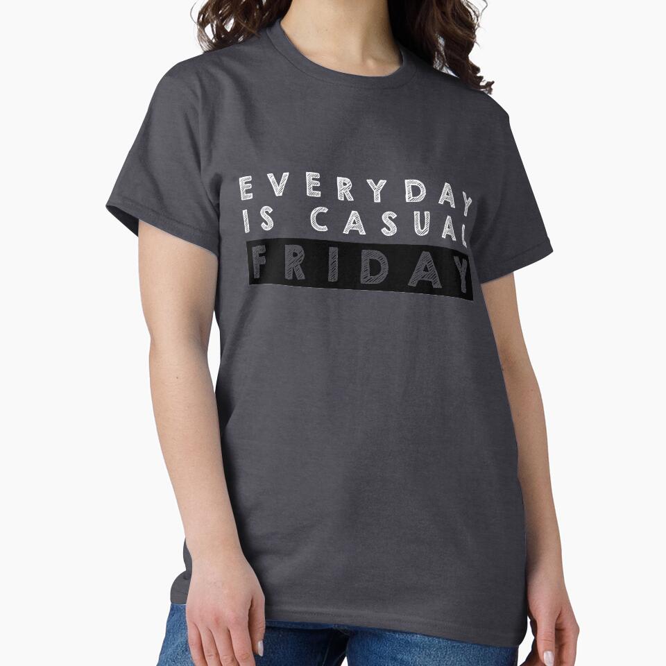 Everyday is  casual Friday - Black and White by Designs by Suzanne