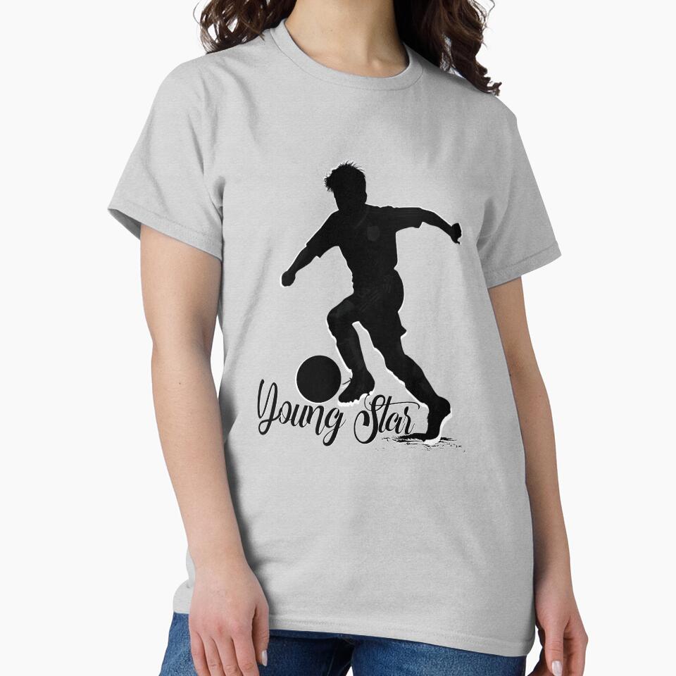 Young Star Soccer Boy Silhouette Athletic Art by AXENT Designs