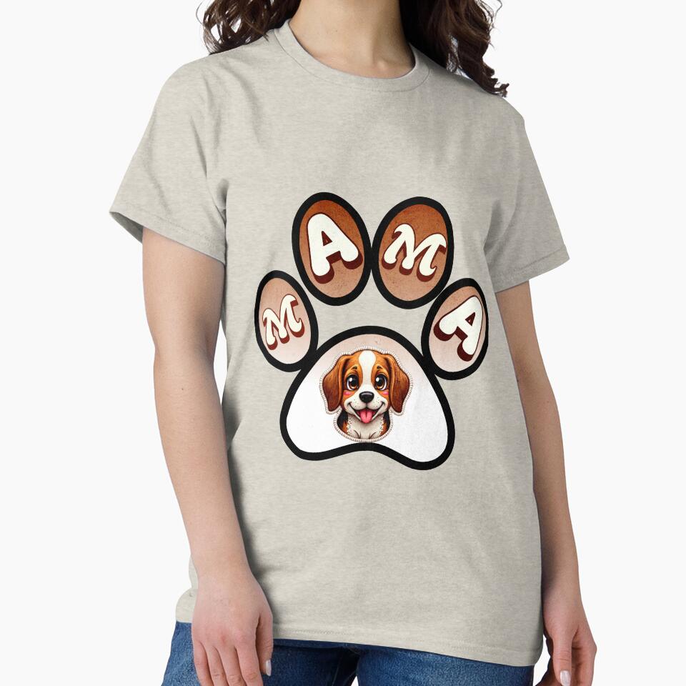 Cute Mama Paw Print Dog Mom Design Puppy Illustration Gift for Pet Lovers by ArtDesignTp