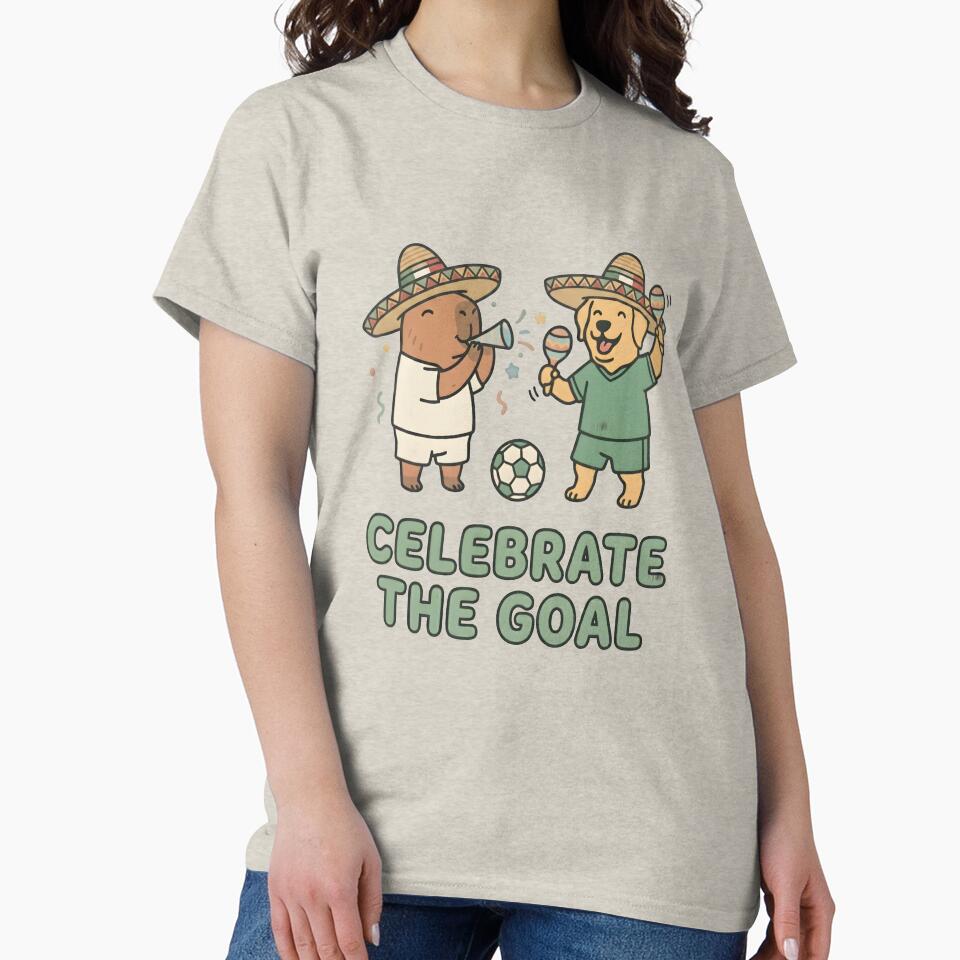 Celebrate The Goal Capybara Dog Sombrero Soccer by laughingshirts