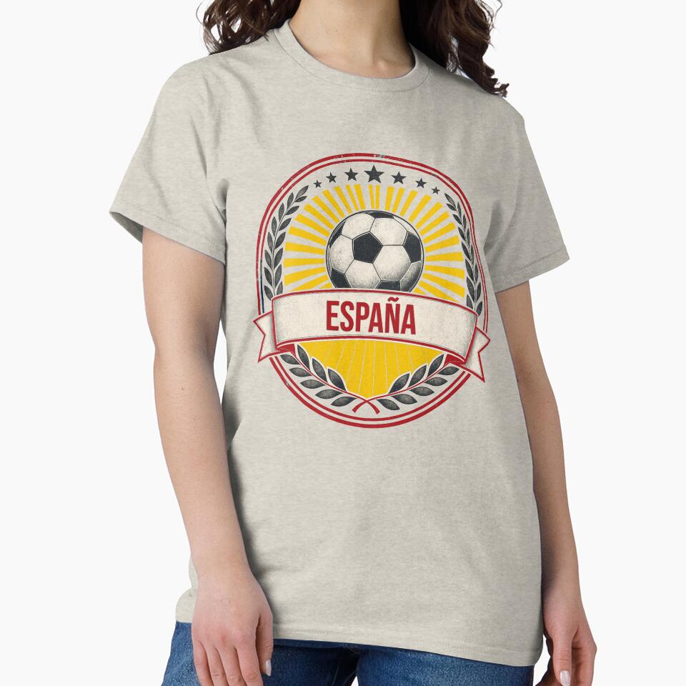 Spain Vintage Soccer Crest — Retro España Football Badge Fan Emblem by icemanphotos