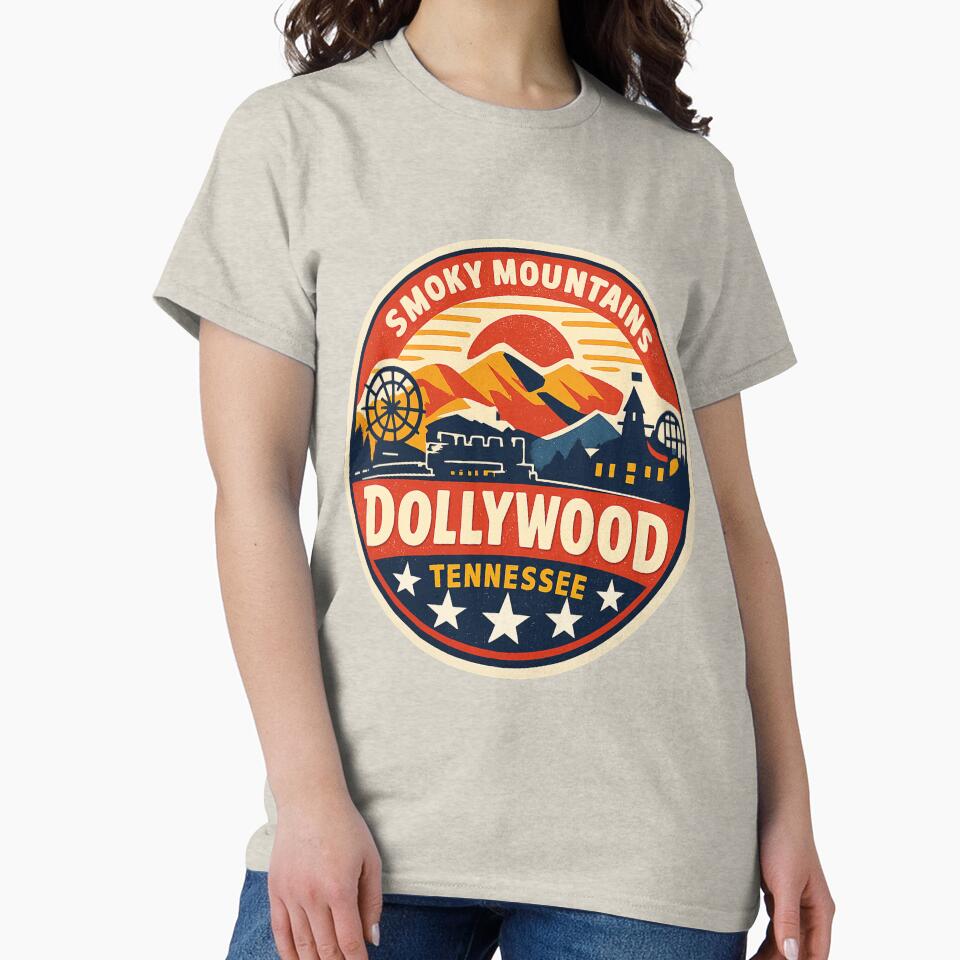 Dollywood Retro Circle | Vintage Tennessee Theme Park Design by Globalcitytees