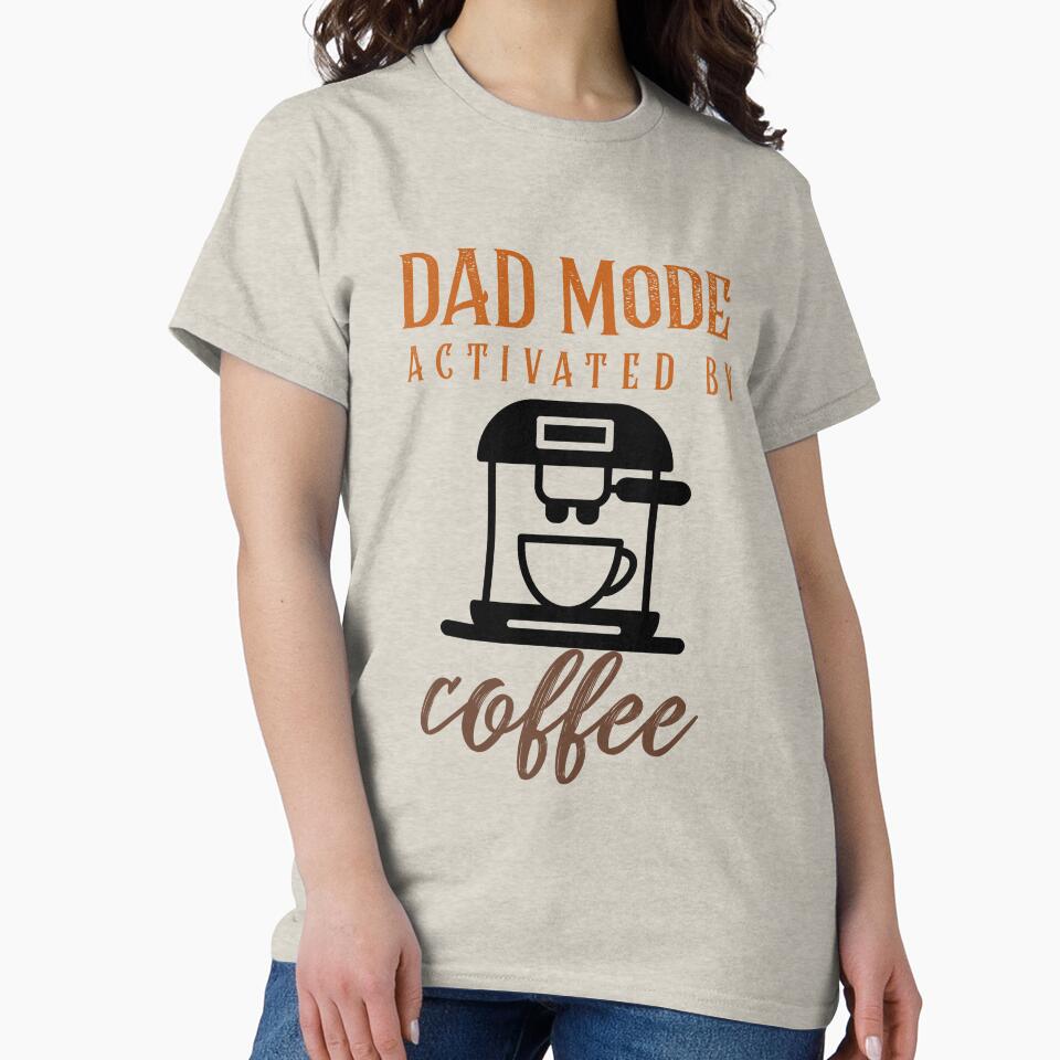 Dad Mode Activated Crew Neck Unisex T-Shirt by CrafteeTrends