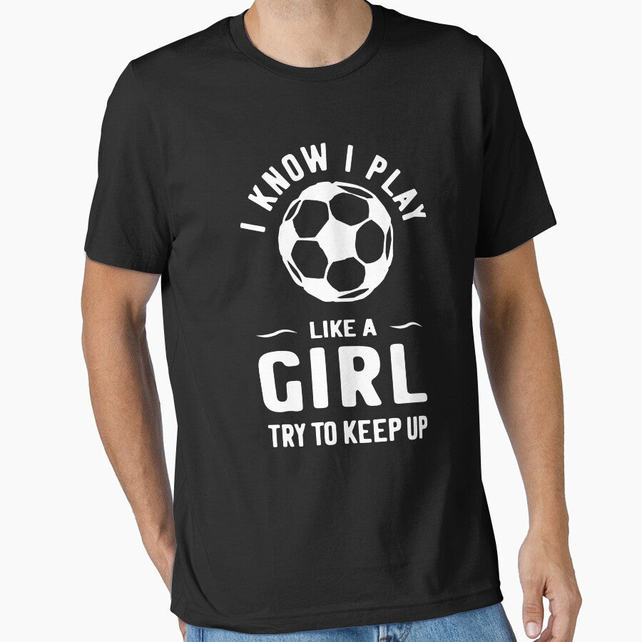 Soccer Shirt - Girls Soccer Gift- Play Like a Girl by cidolopez