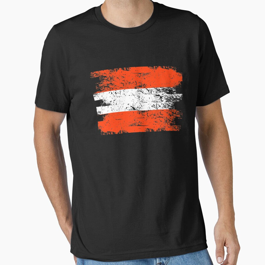 Austria Gift Country Flag Patriotic Travel Shirt Europe Light by threadsmonkey