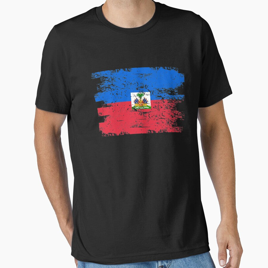 Haiti Flag Gift Country Patriotic Travel Shirt Americas Light by threadsmonkey