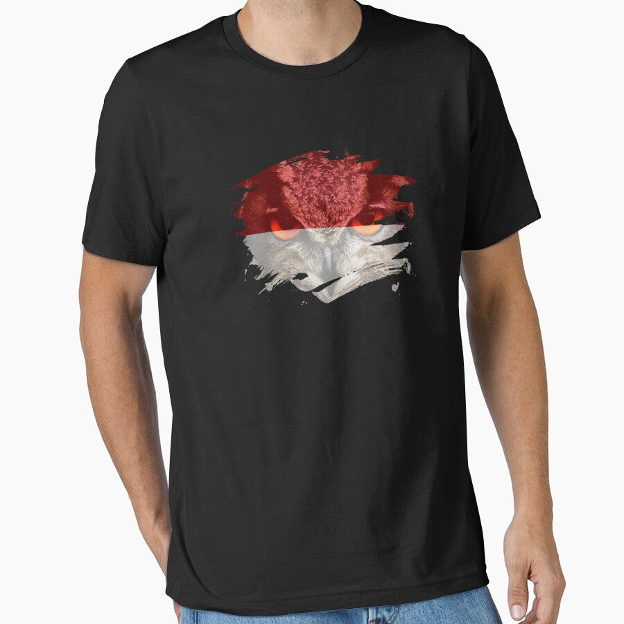 Indonesia Flag and Menacing Owl by ockshirts