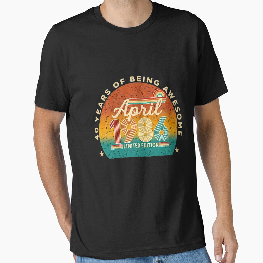 1986 Retro Birthday Sweatshirt – Vintage 40th Birthday Gift – Unisex T-Shirt for Men & Women – Classic 90s Style Party Anniversary Outfit by good-waves