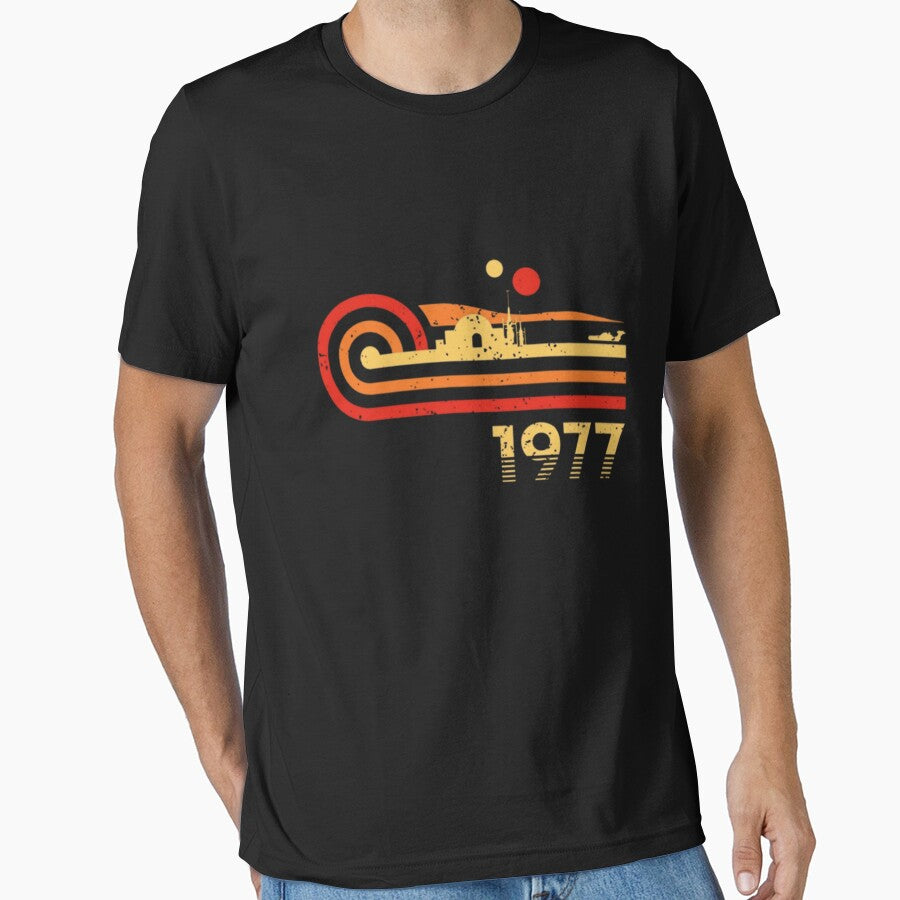 Retro Desert 1977 Sci-Fi Landscape Vintage Sunset by rsenugfreakri