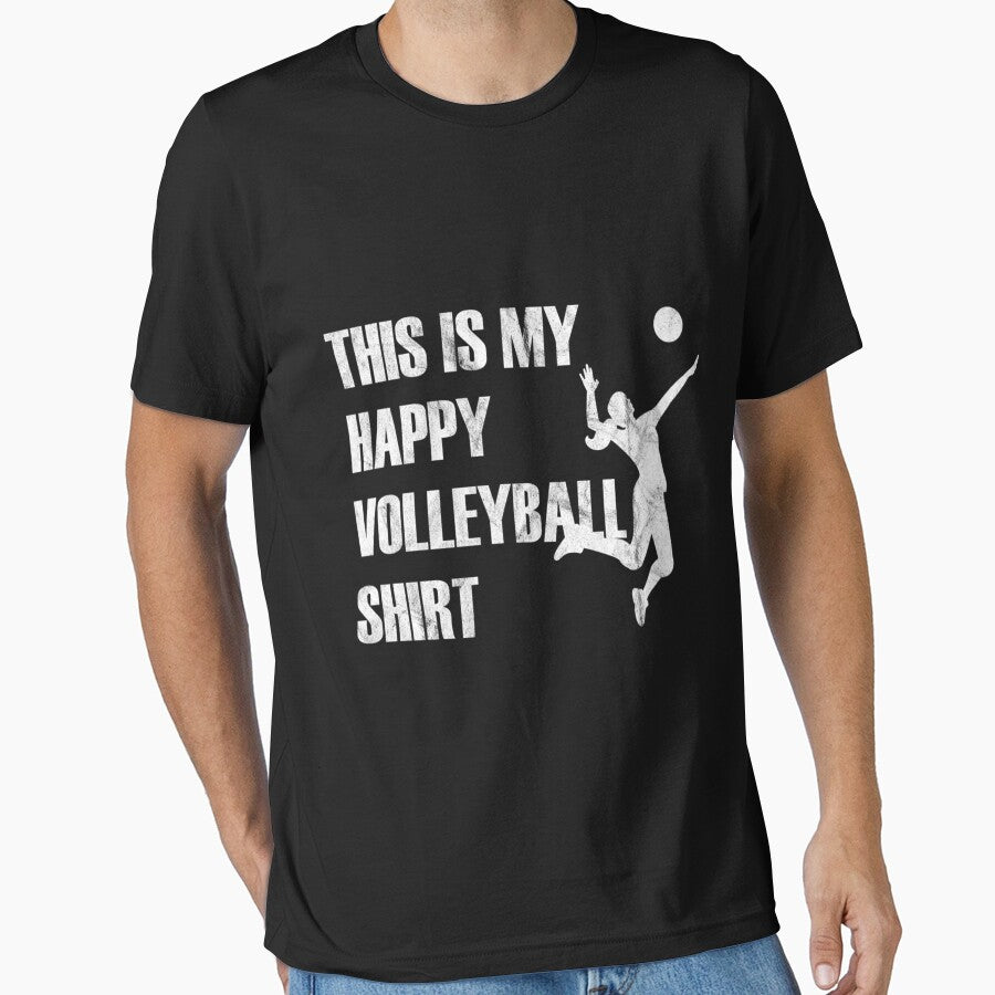 Volleyball Happy Volleyball Shirt Premium Scoop T-Shirt by dianemiriami6