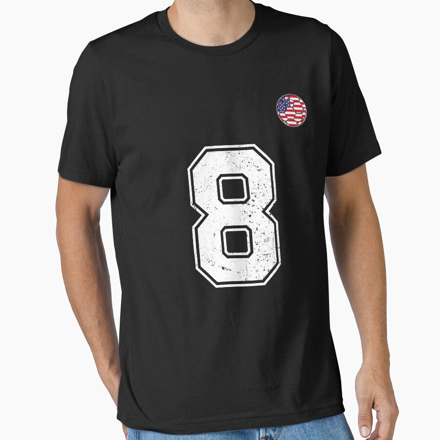 Soccer player Jersey number 8 Usa Fans by RoyesButler