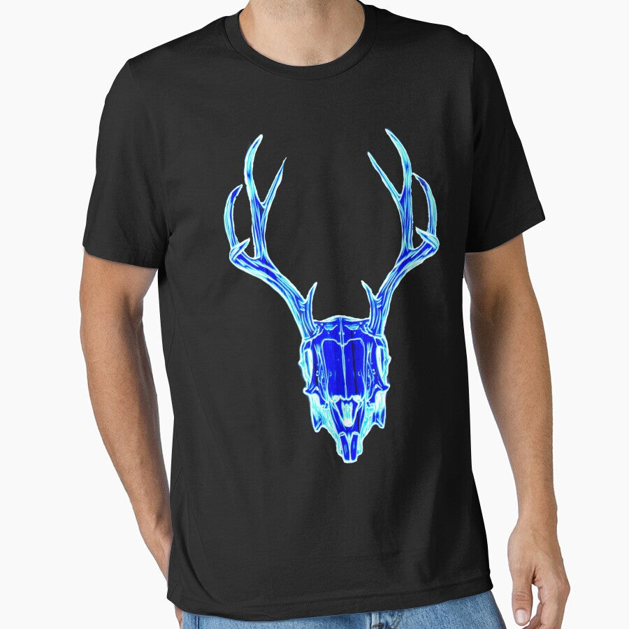 Neon Deer head skeleton design by Dven-Clothes