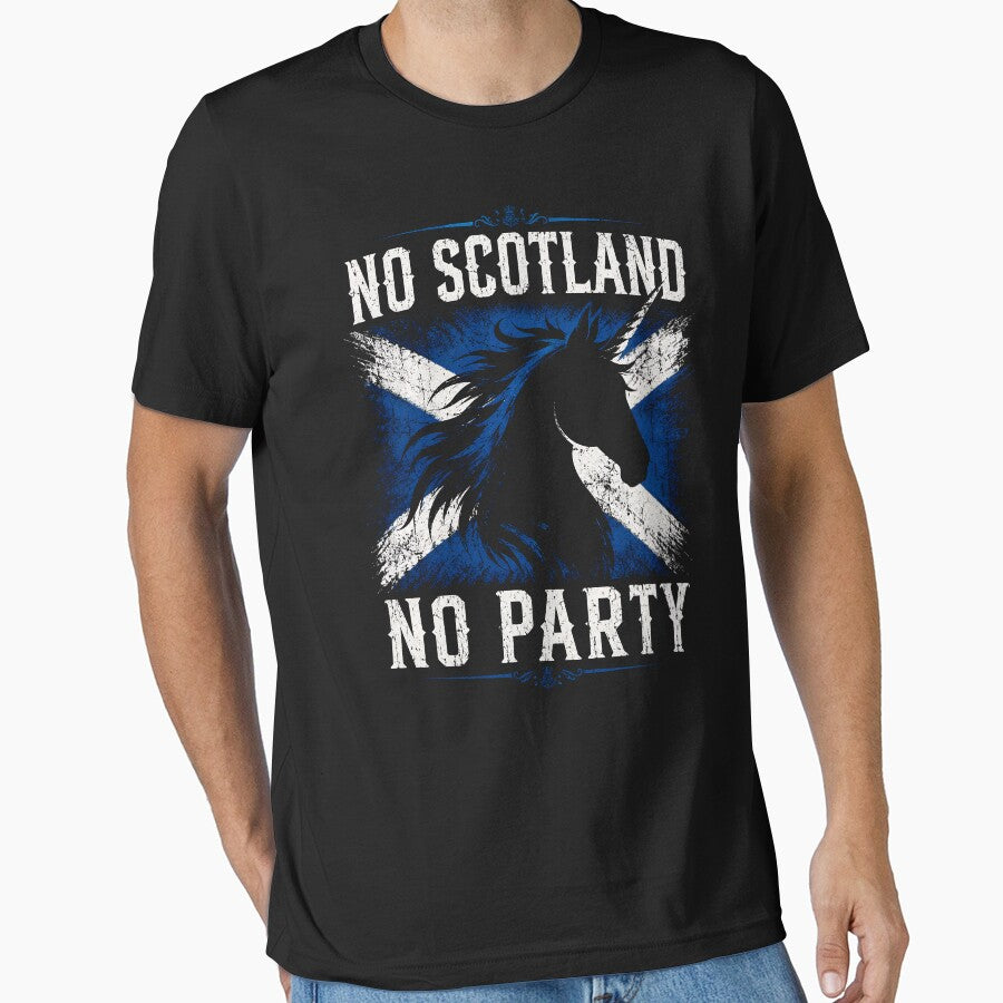 No Scotland No Party Shirt, Football 2026 Soccer Fan Gift by THREE LITTLE BEANS