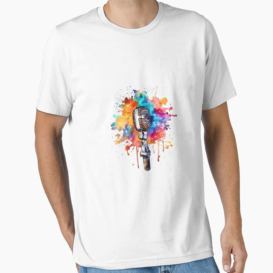 Microphone Singer in Vibrant Graffiti Art by NegarinFashions
