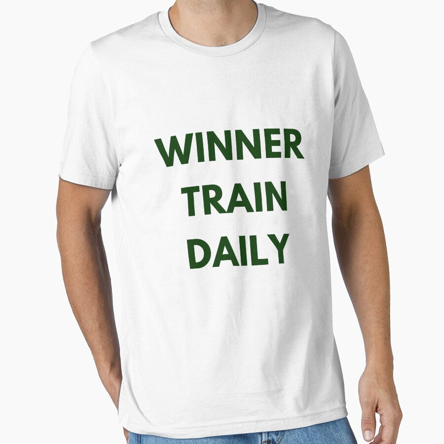 Winners Train Daily – Athlete Motivation Quote by FitAuraStudio