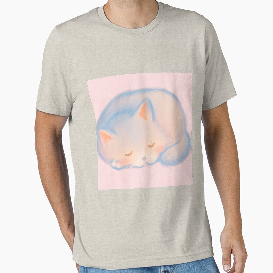 pastel sleeping kawaii cat fluffy soft by LeviTheOtaku