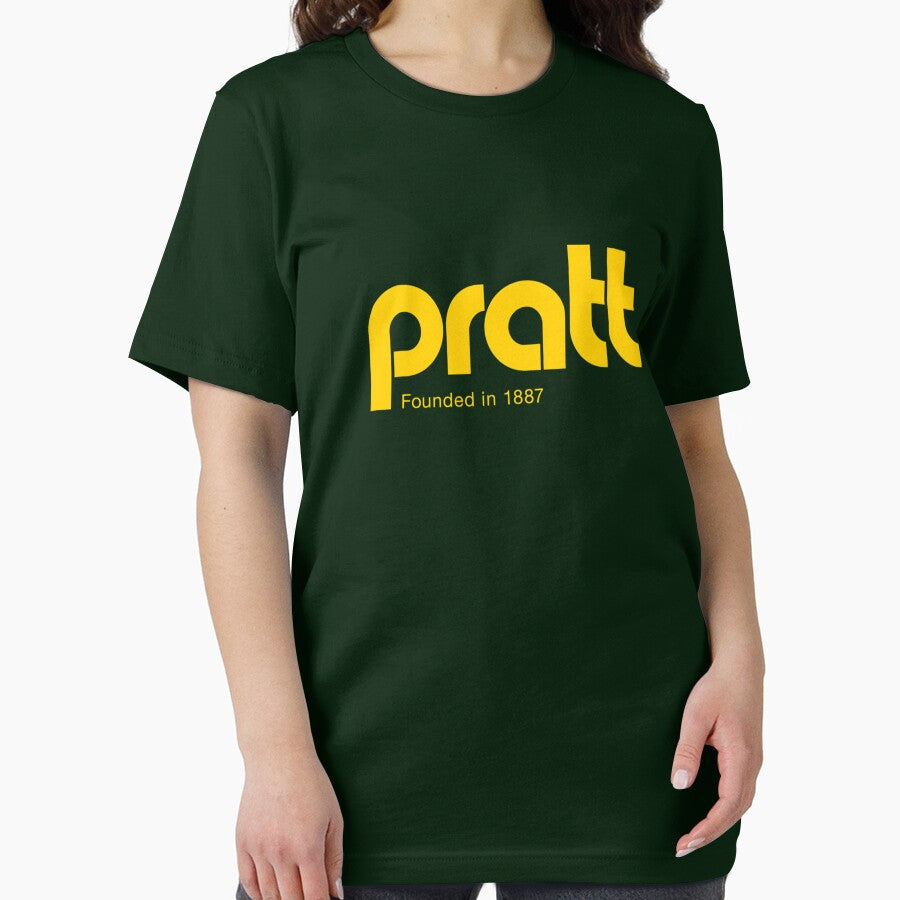 Pratt - Retro Logo Black And Gold  T-Shirt by DietePreub