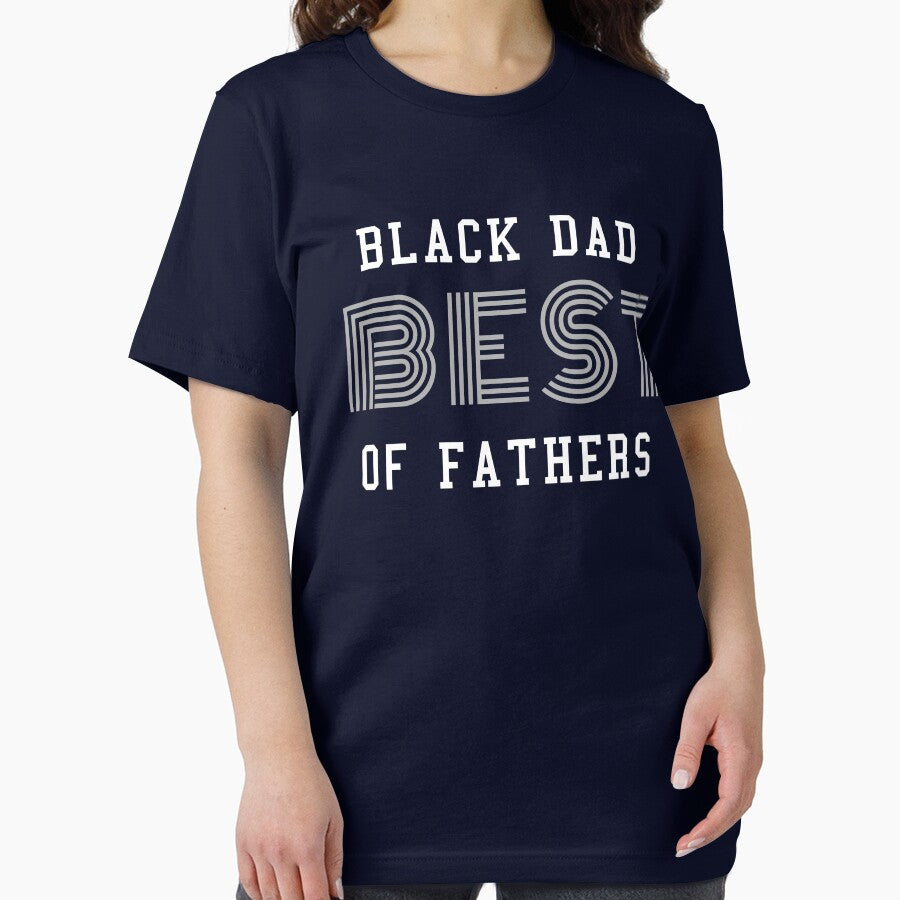 Gift for Black DAD The Best Of Fathers slim fit t-shirts by MERY-DESIGNS
