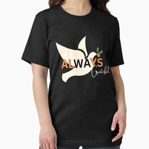 Always Grateful Dove Olive Branch Motivational Inspirational by MTJ-Mushrooms