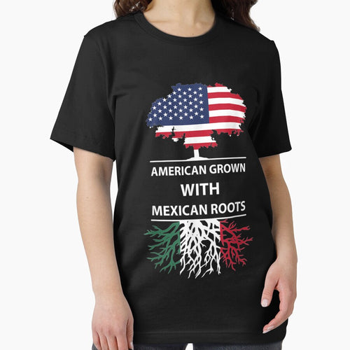 American Mexican Grown With Roots Tree Flag Long Sleeve . by boryczmahlie