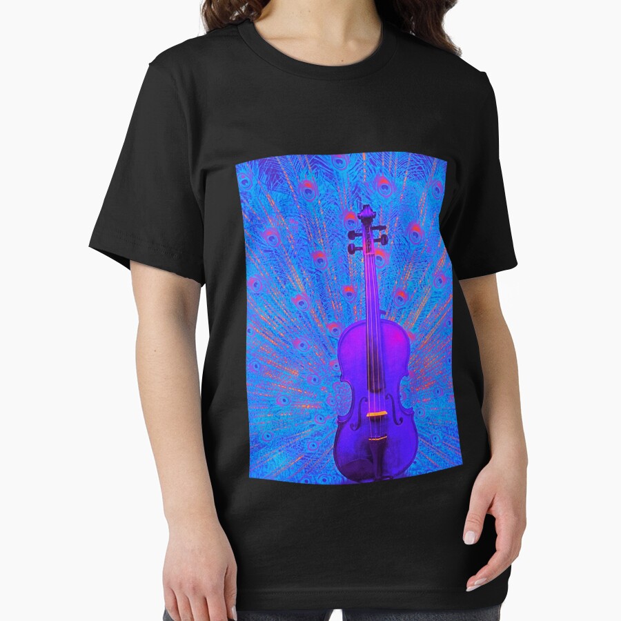Violin Peacock Premium T-Shirt by bzestore044
