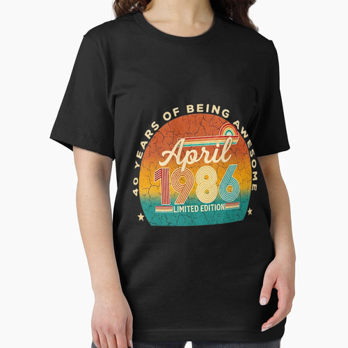 1986 Retro Birthday Sweatshirt – Vintage 40th Birthday Gift – Unisex T-Shirt for Men & Women – Classic 90s Style Party Anniversary Outfit by good-waves