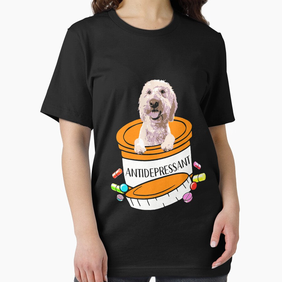 Goldendoodle Antidepressant Long Sleeve T-Shirt by jennynicho