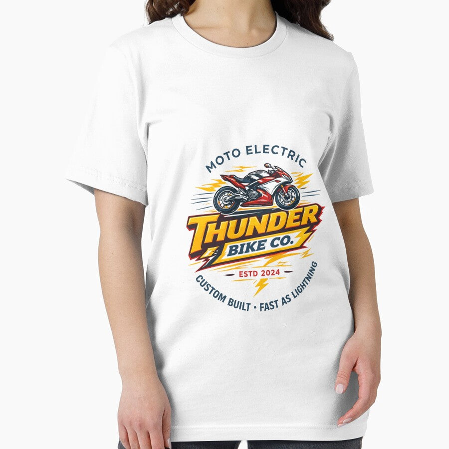 Electric Motorcycle T-Shirt by Matinez Pink