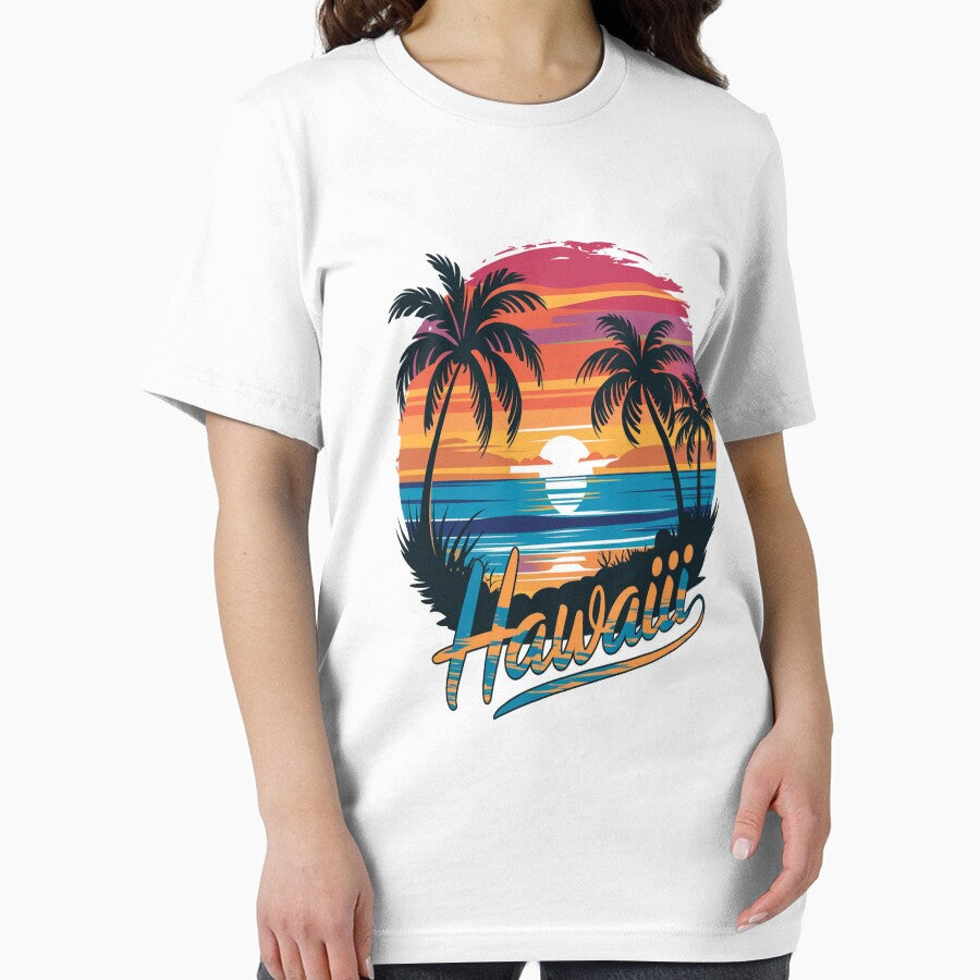 Hawaii T-Shirt Design with sunset by polashhosen