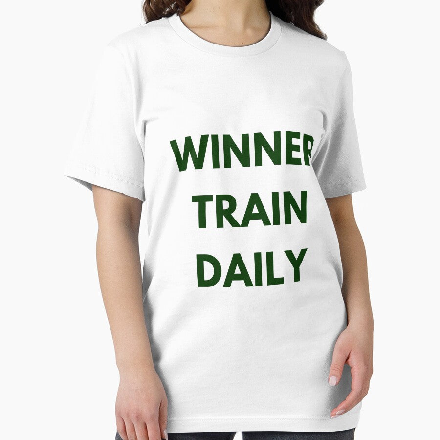 Winners Train Daily – Athlete Motivation Quote by FitAuraStudio