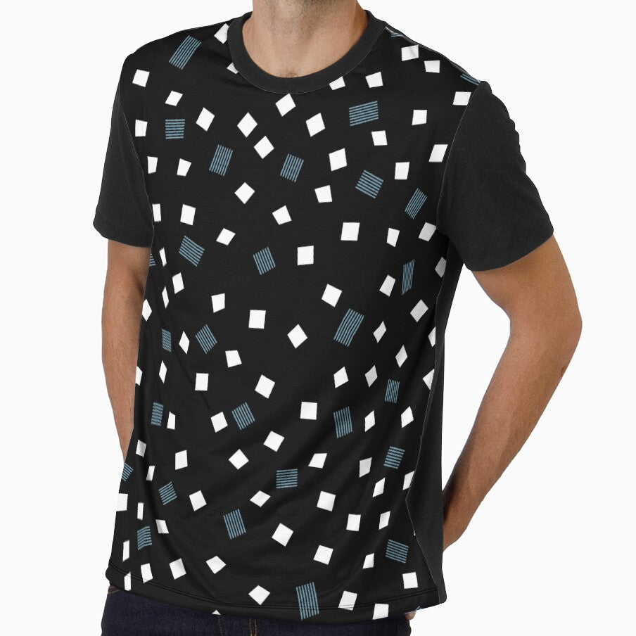 Pattern Black White Blue by OneLook