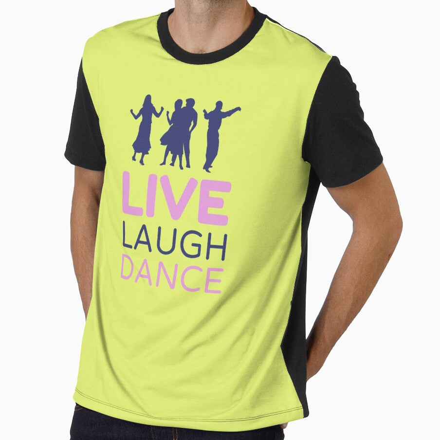 Live Laugh Dance - Short Motivational Quote | Colorful Stylish Dance Typography by Delandor