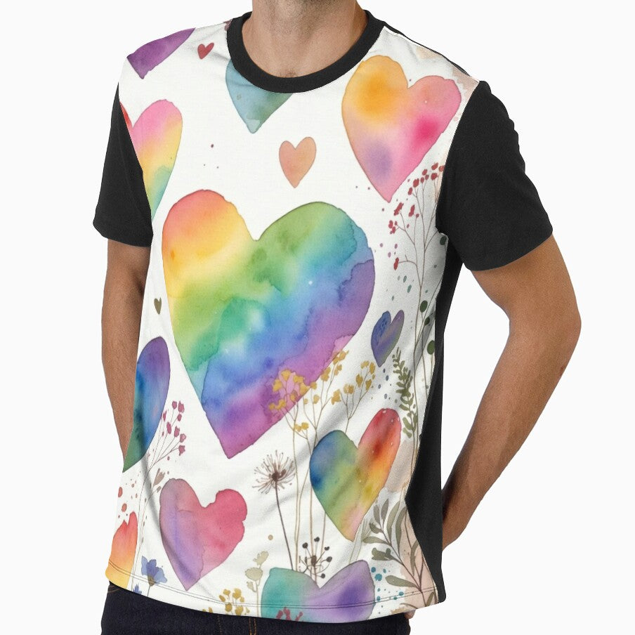 Boho Rainbow Heart | Watercolor Pride Decor by GeoandHome