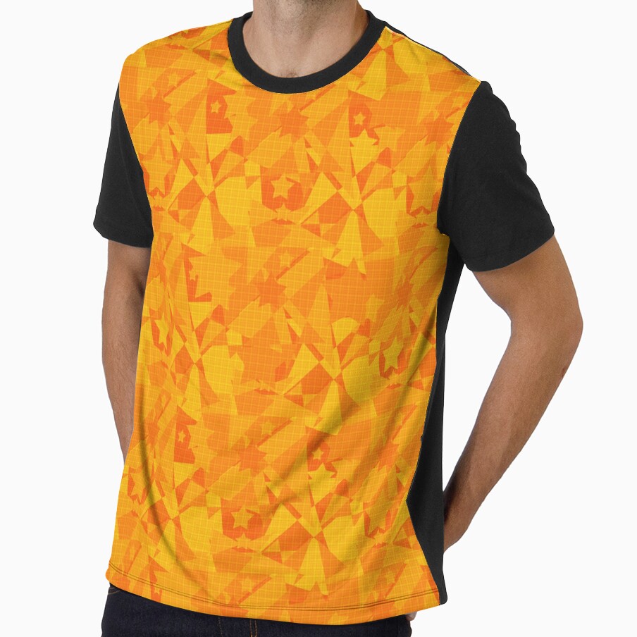 Texture abstract with stars yellow orange by fuzzyfox