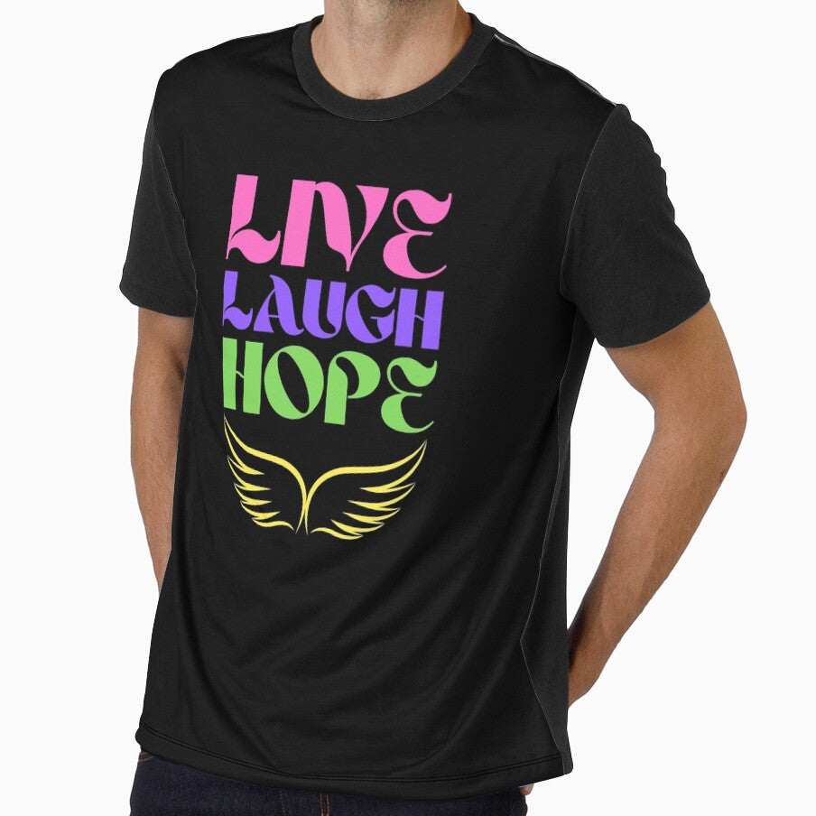 Live Laugh Hope - Short Motivational Quote | Colorful Stylish Hope Typography by Delandor