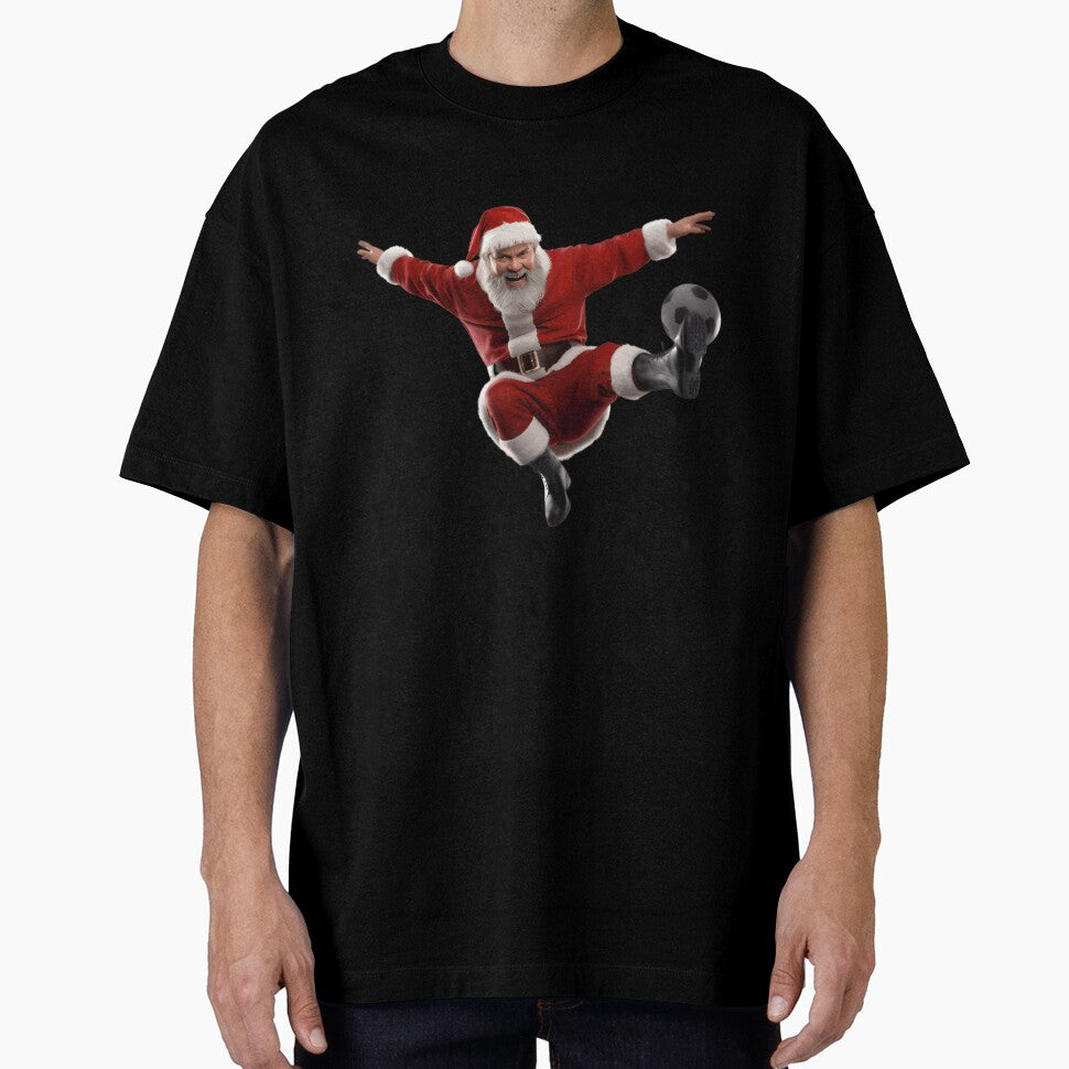 Santa Soccer Bicycle Kick Santa Claus Funny Xmas Sport Gifts by Thread&Fable