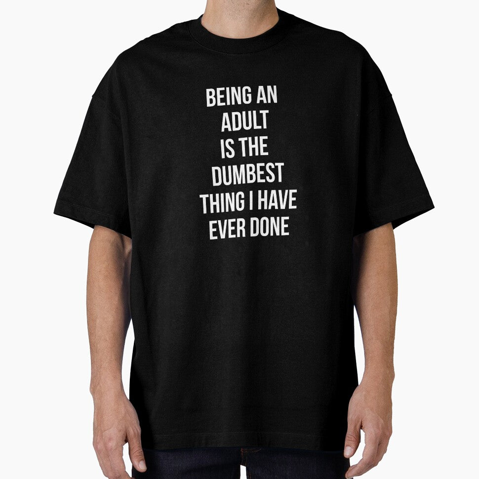 Adulting is Dumb - White All Caps by Britt Buzan