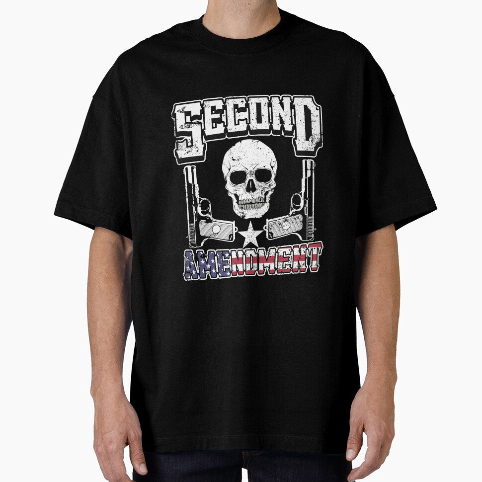 Second Amendment T-Shirt | USA Guns and Skulls Tee by AllStarMerch