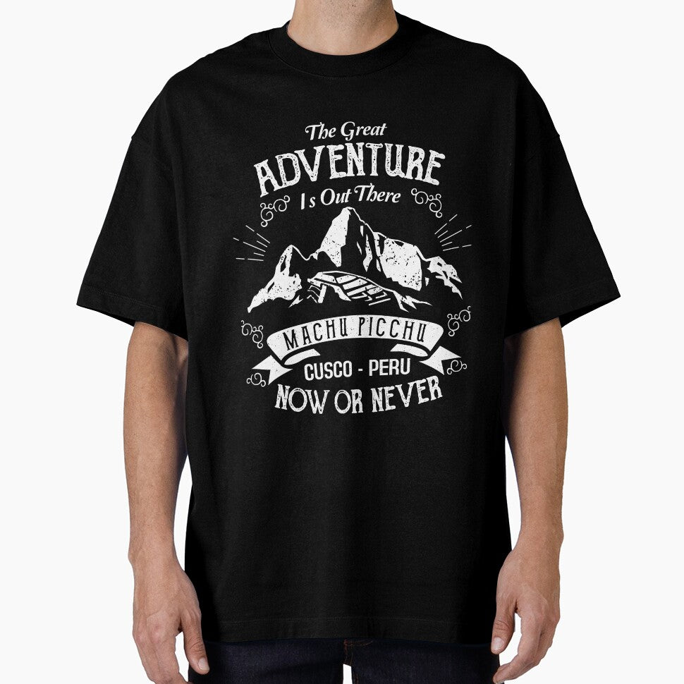 Vintage Peru Shirt Cusco Machu Picchu Llama The great adventure Now or Never T-Shirt Machu Picchu Peru Llama Cusco Gift Idea by HallelujahTees