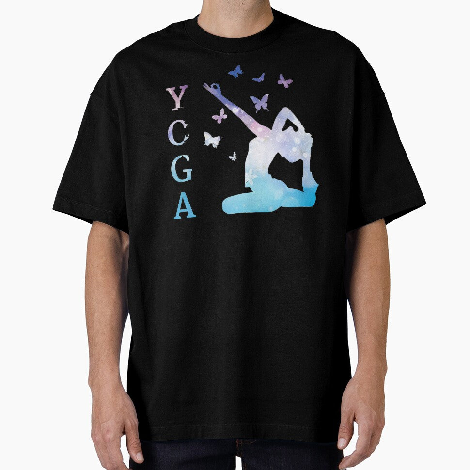Beautiful Yoga Pose With Butterfly's by ClothingSimple