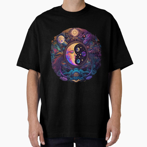 A cluster of different moons orbits around a strange universe by LLdreams