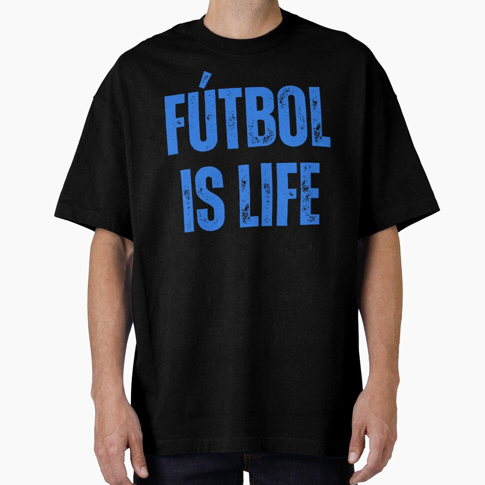 Futbol is Life Blue White Car Bumper by mariejosee22