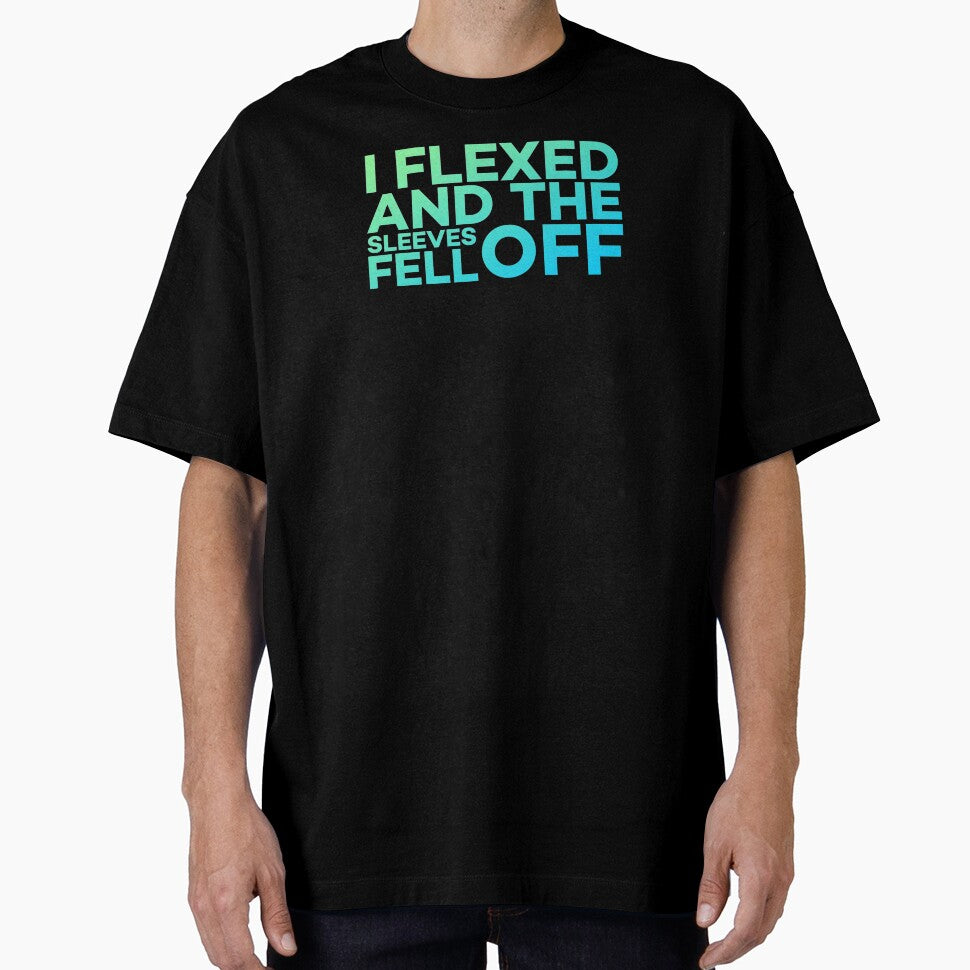 Flexed and The Sleeves Fell Off funny gym workout by sanartstudio