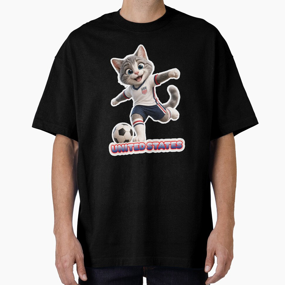 Sticker - Decal - United States Soccer Cat by ForeverPrintsOK