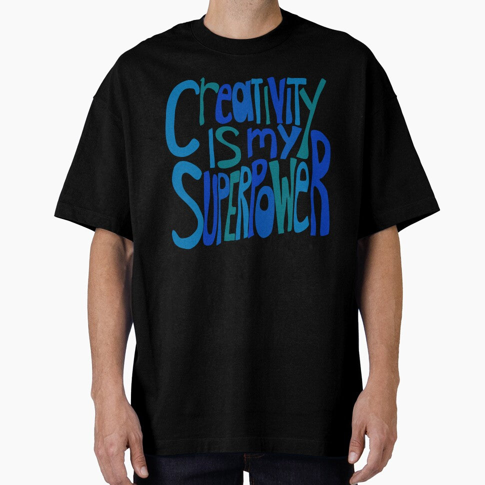 Creativity is my Superpower BlueHand Lettering by wordznart
