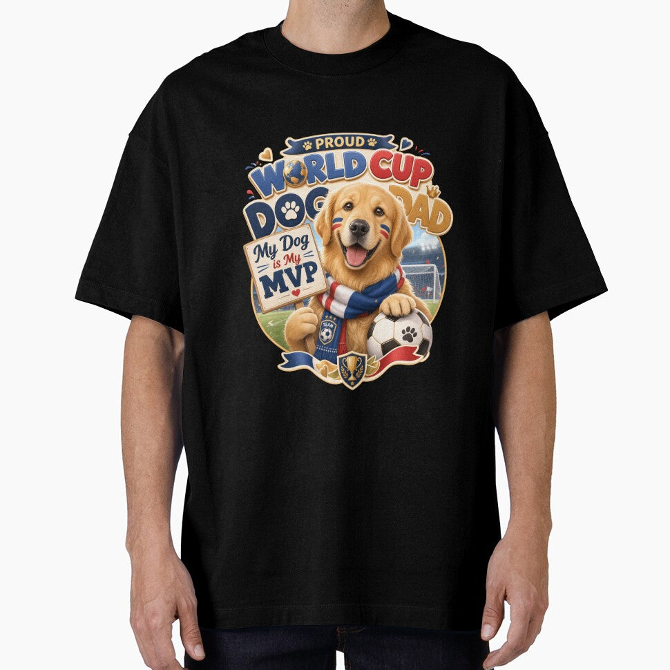 Proud World Cup Dog Dad Golden Retriever Kawaii Scarf by Ashley critters
