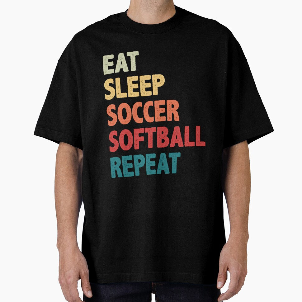 Eat Sleep Soccer Softball Repeat Women by BlueBerry-Pengu