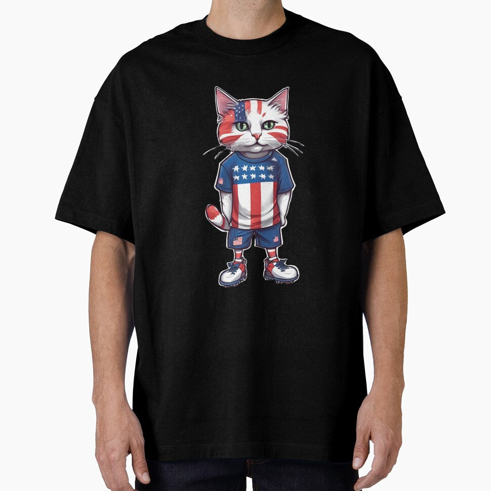 USA Sports Team: a Cat wearing colours of American Flag D14 by PerfectDay2Play